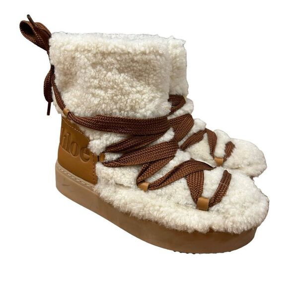 REVOLVE SEE BY CHLOÉ Charlee shearling ankle boots - Picture 5 of 12